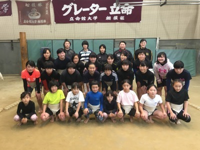 京都府相撲連盟冬季女子合宿のご案内 高橋部屋 Br 京都両洋高校女子相撲部